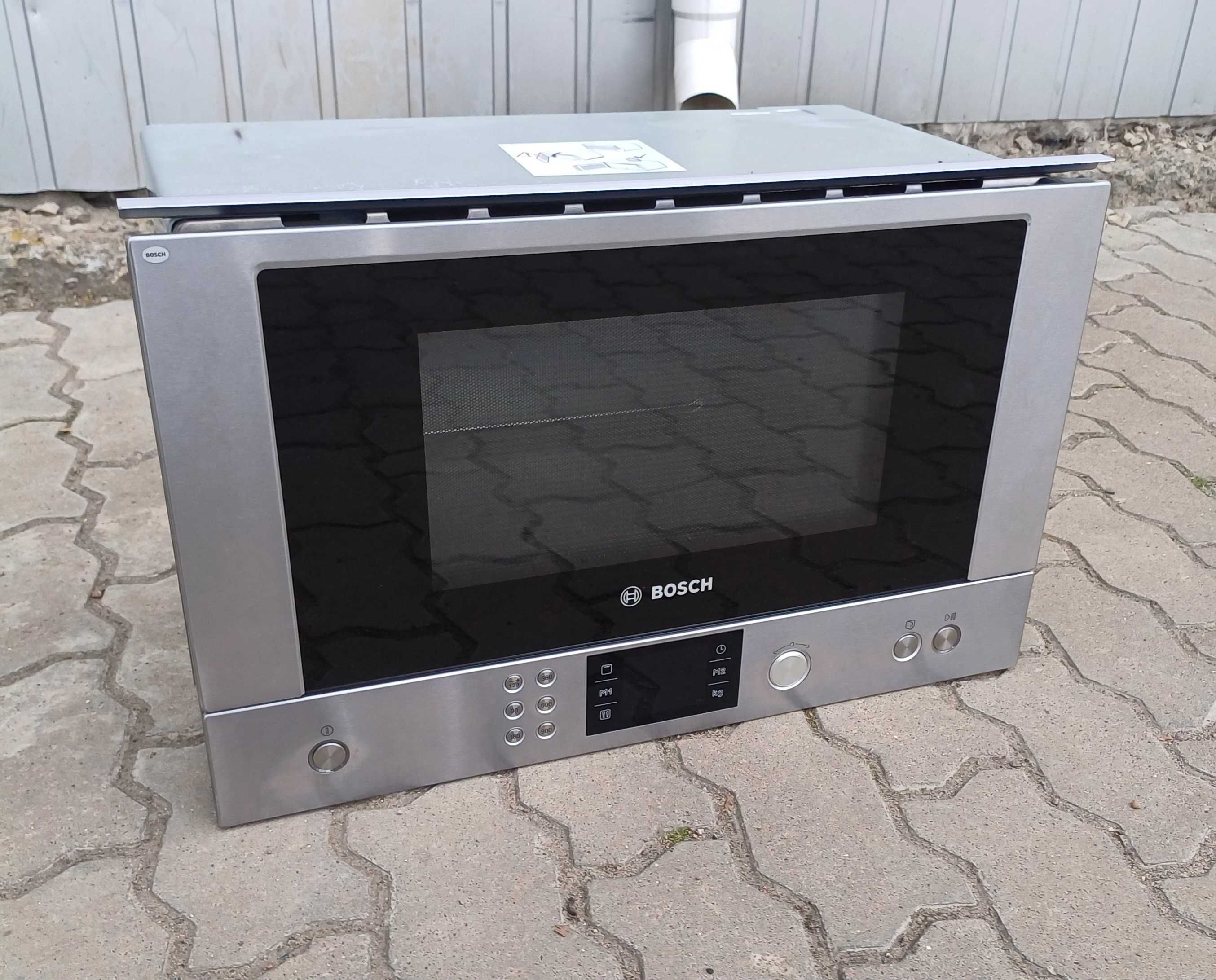 Вбудована мікрохвильова піч Бош Bosch HMT85ML63 срібна Germany