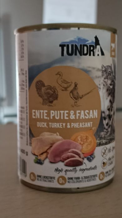 Karma Tundra mix smaków  17 puszek po 400 gramów