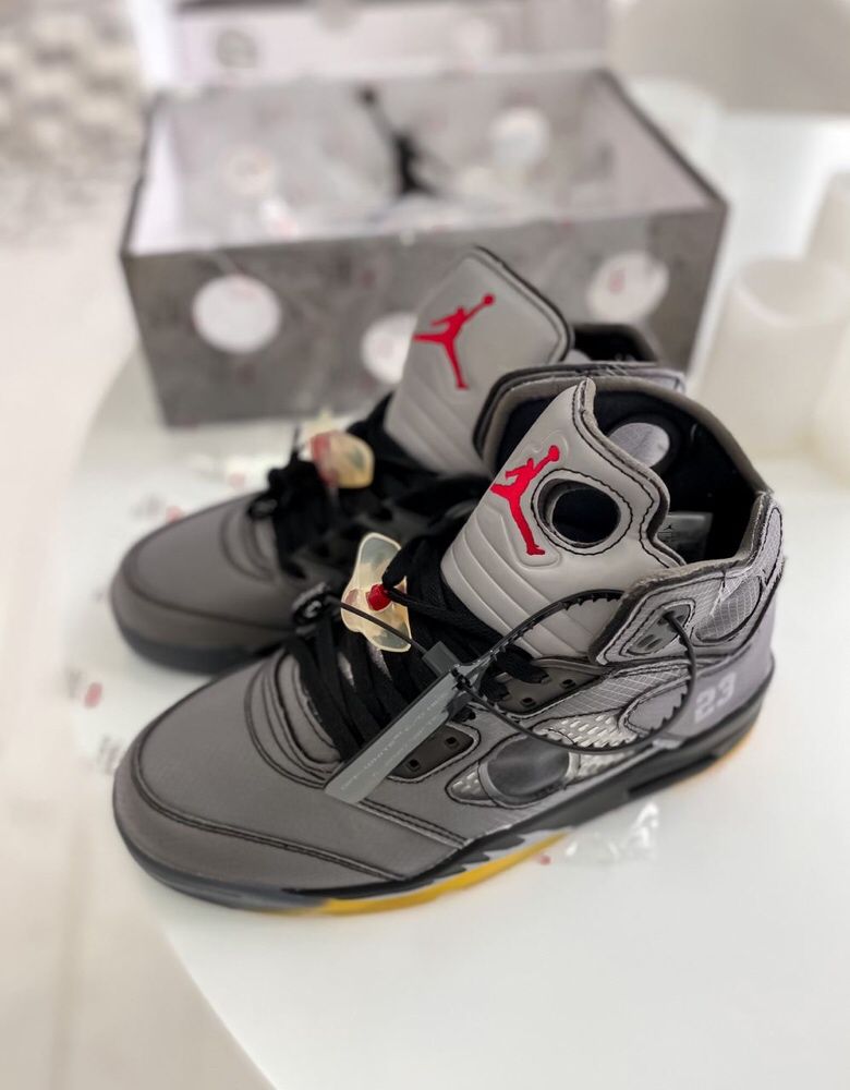 Buty Nike Air Jordan 5 Retro x Off-White Muslin 40-45  meskie trampki