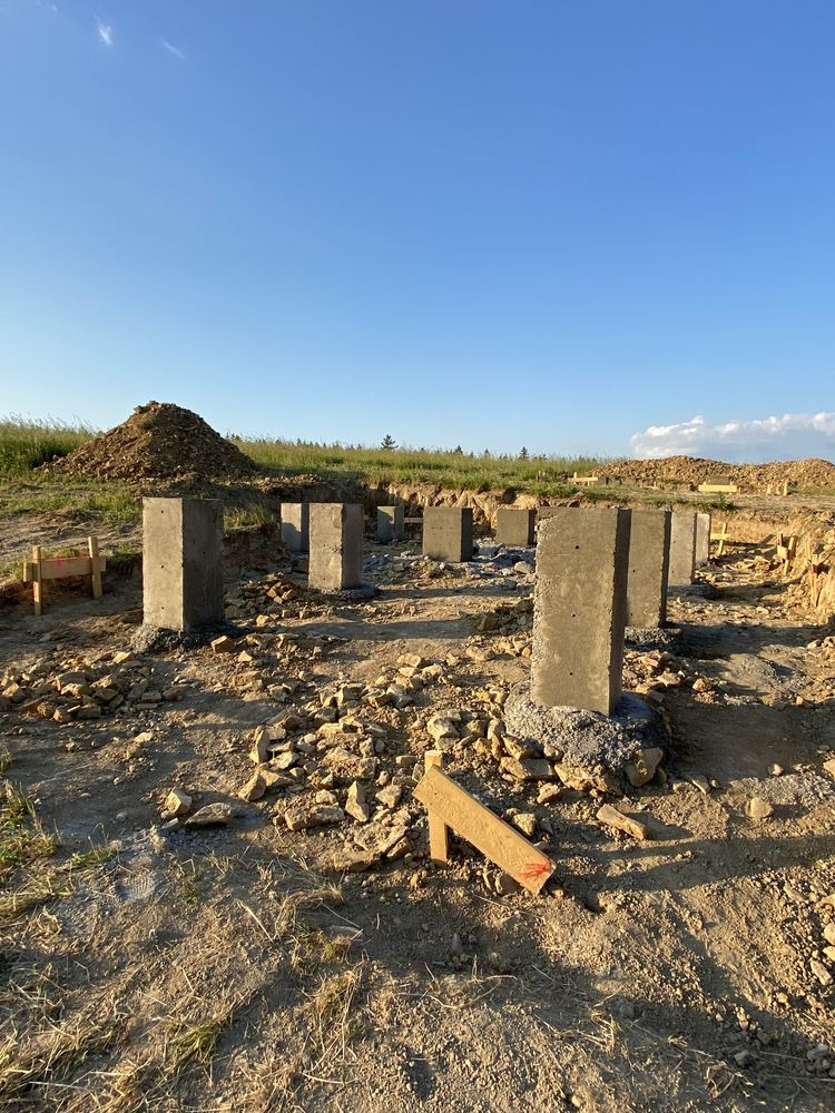 Fundament punktowy /słupowy /z rur szalunkowych / stopy fundamentowe