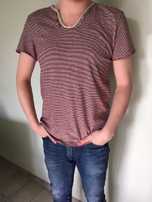 t-shirt w prążki Denim Tom Tailor