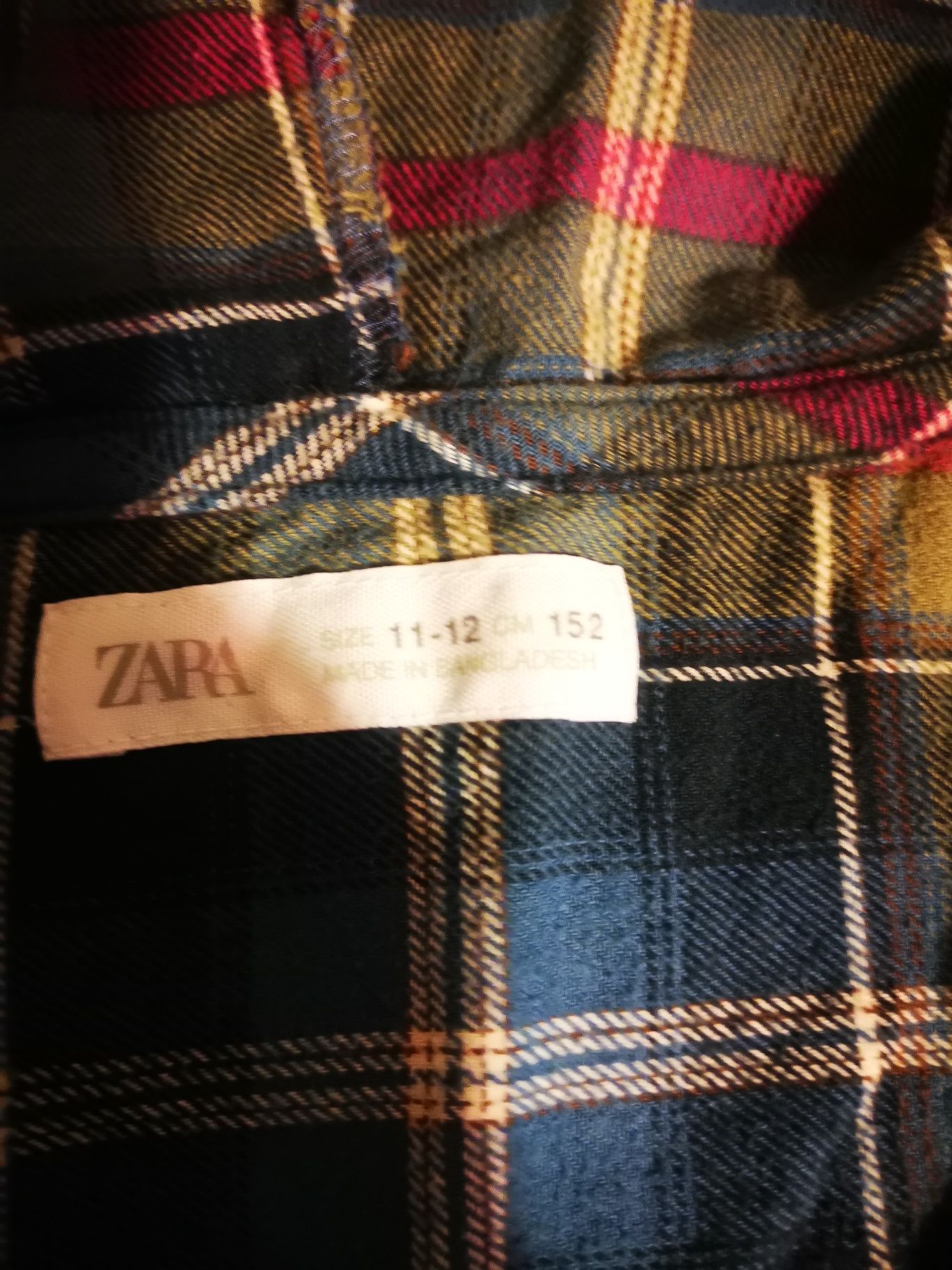 Camisa xadrez Zara tamanho 11/12