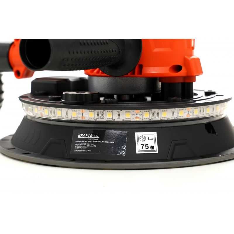 Szlifierka do gipsu gładzi tynków 1500W 225mm LED + worek KRAFT&DELE