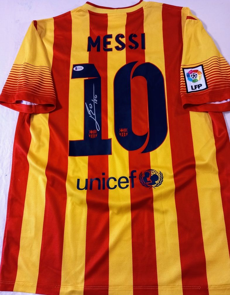 Lionel Messi, autografo beckett Barcelona 13/14