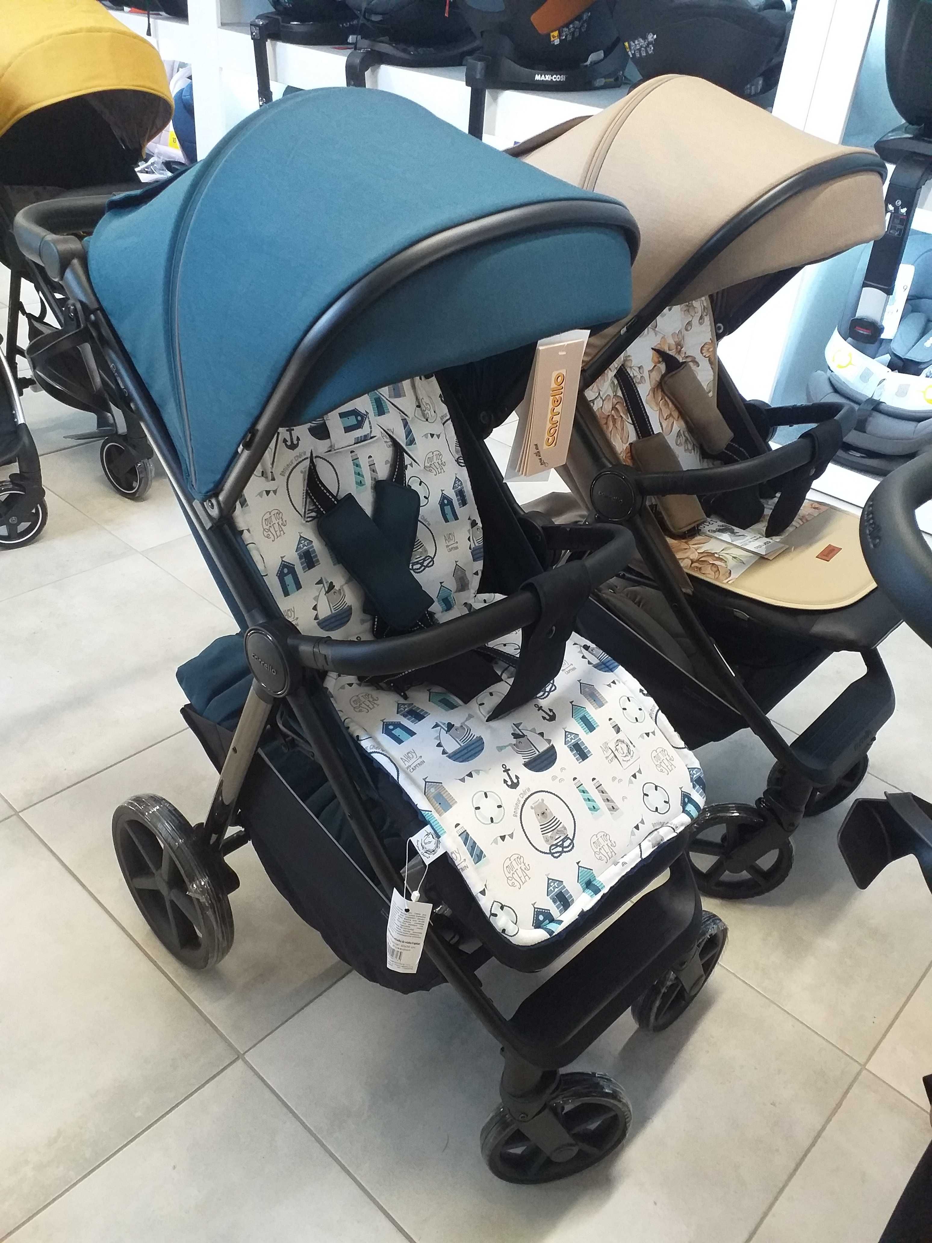 Nowy wózek spacerowy CARRELLO BRAVO PLUS Oxford Blue 2024