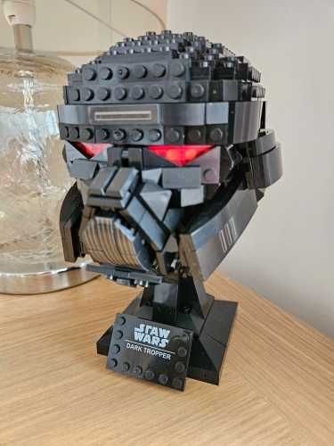 Klocki Star Wars Hełm głowa Dark Trooper kompatybilne