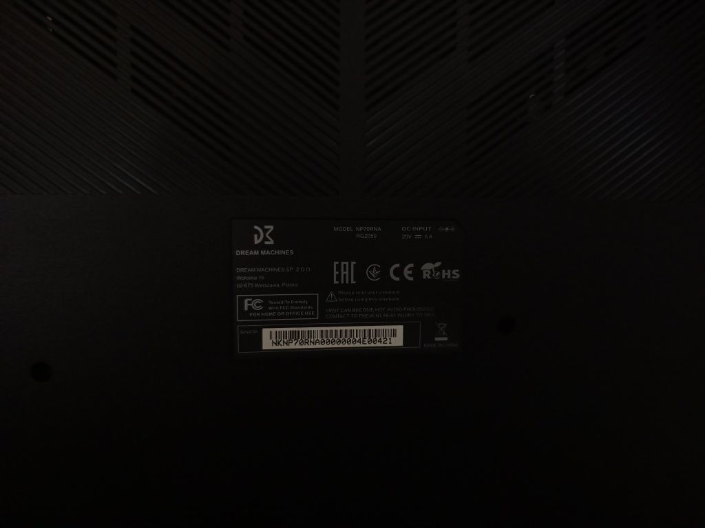 Продам ноутбук Dream Machines RG2050-17UA21