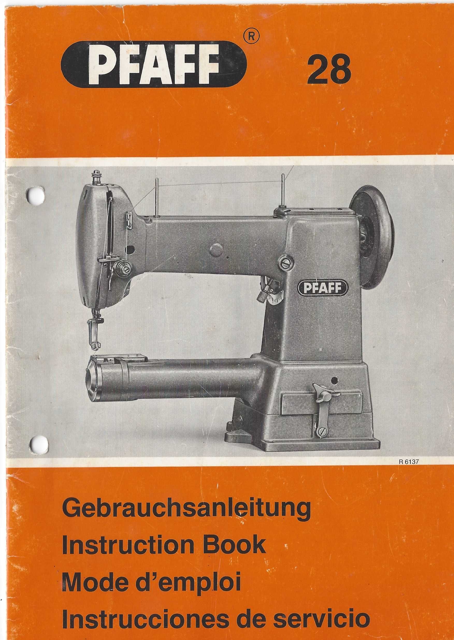 Máquina de costura Pfaff mod. 28/190, para coser peles grossas