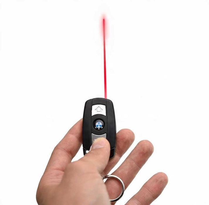 Brelok Kluczyk Samochodowy Auto Pilot Shock Kopie Prądem Latarka Laser