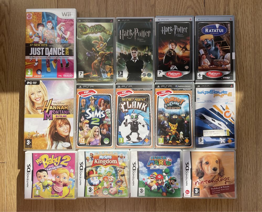 Jogos PSP/Nintendo DS/Wii/PC