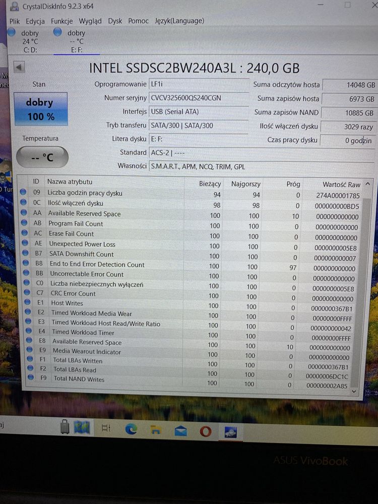 Intel SSD 240 520 series SSDSC2BW240A3L