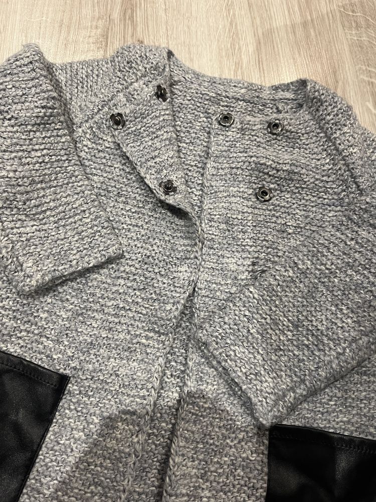 Kurtka jeansowa + sweterek rozmiar 98