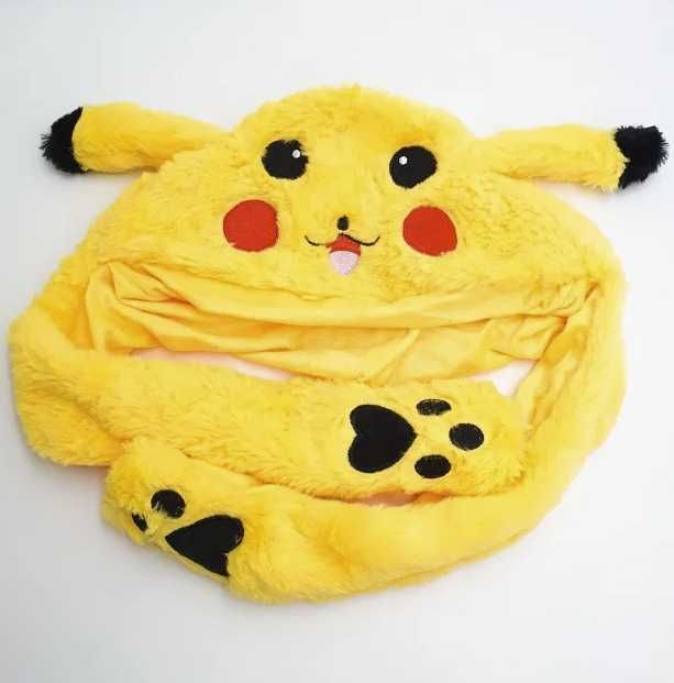 Светящаяся шапка с двигающими ушами, Шапка Пикачу Желтый
