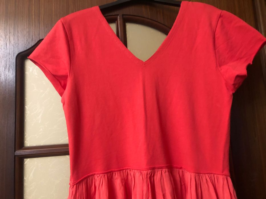 Платье летнее кораллово цвета