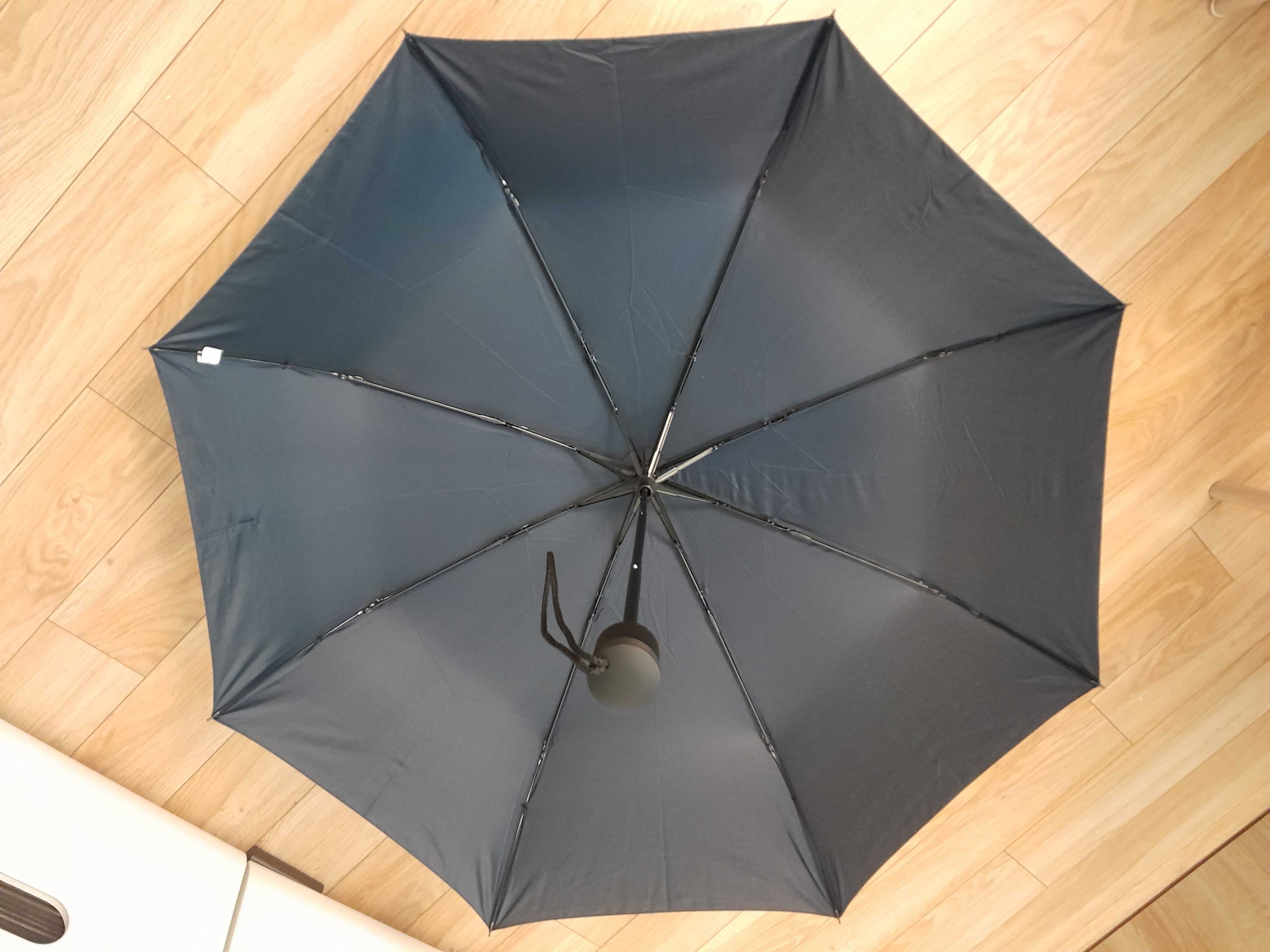 Nowy mini parasol półautomatyczny_Windproof_Umbrella_89 cm, granatowy