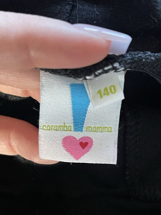 Nowe legginsy dla dziewczynki rozmiar 140 cm skórzany przód