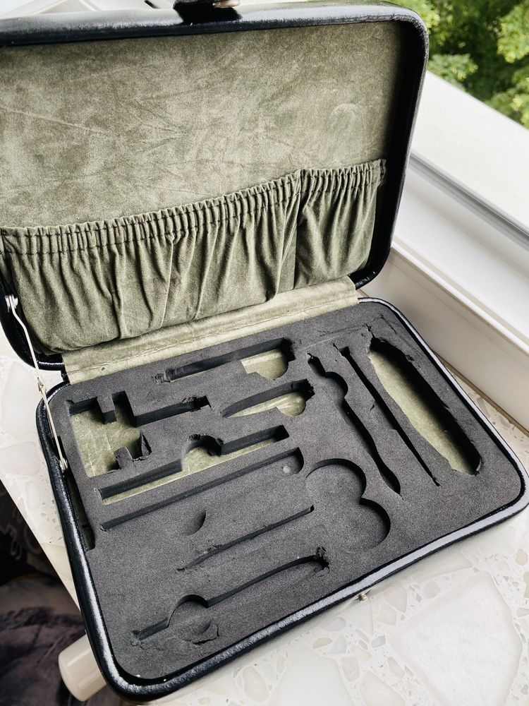 Dulwich Designs Genuine Leather Box Męski zestaw do golenia/podróży
