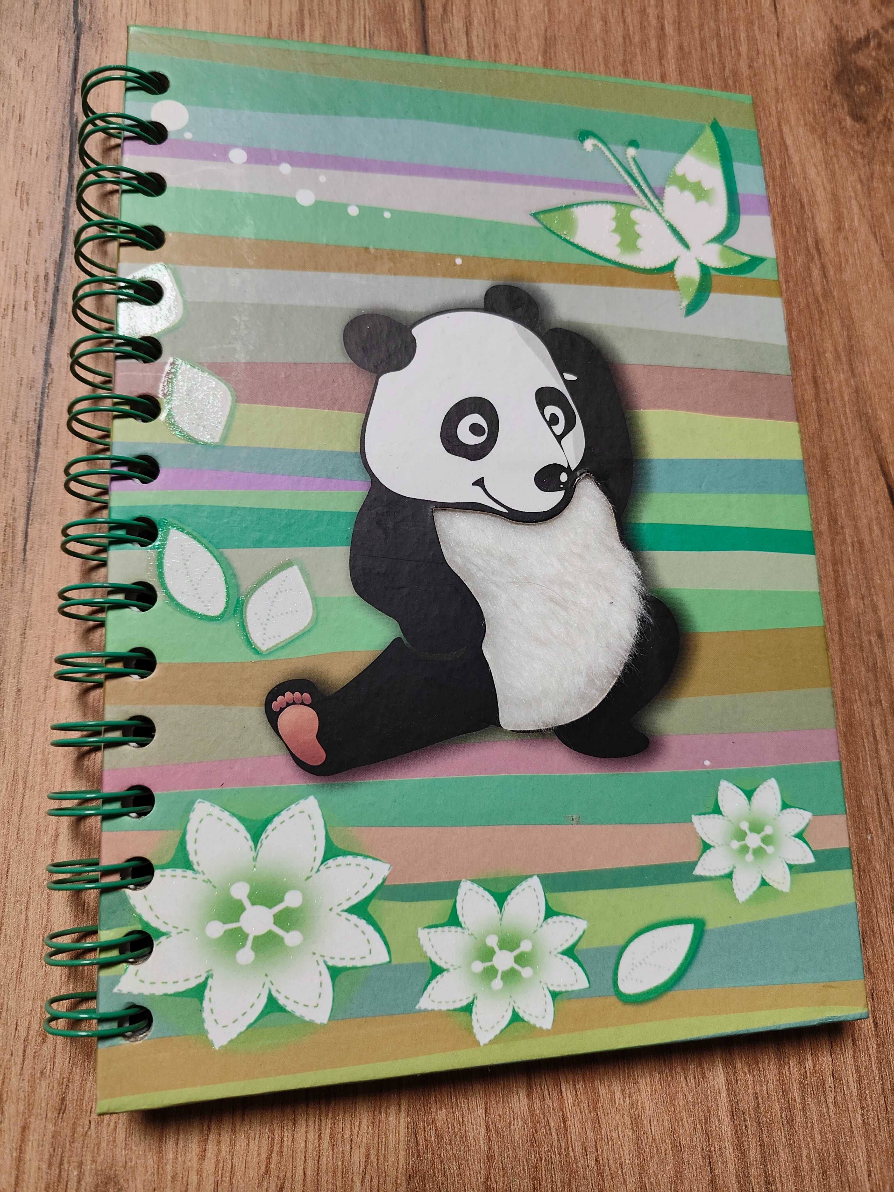 Zeszyt panda z futerkiem