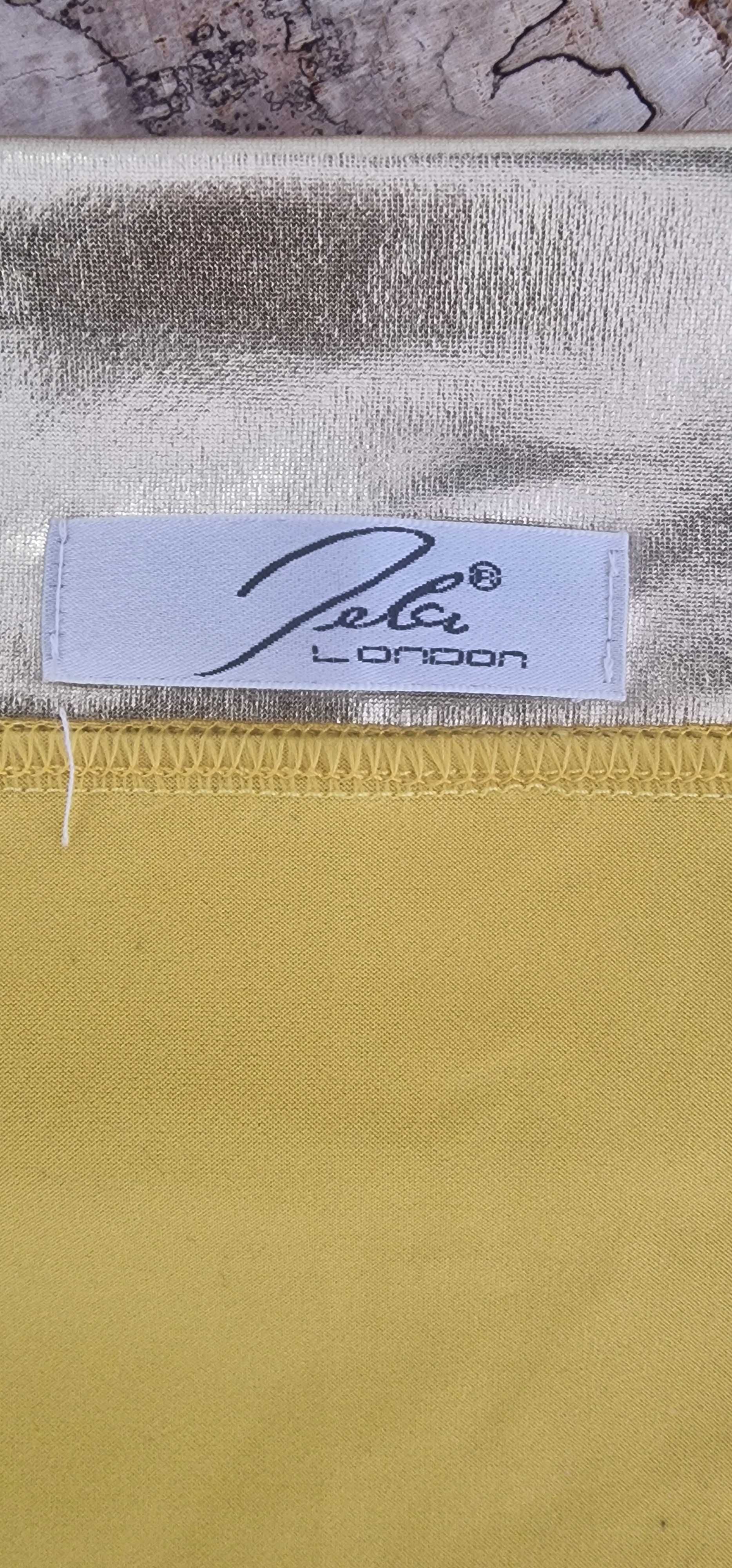 Jelo London Spódniczka mini elastyczna s złota nowa