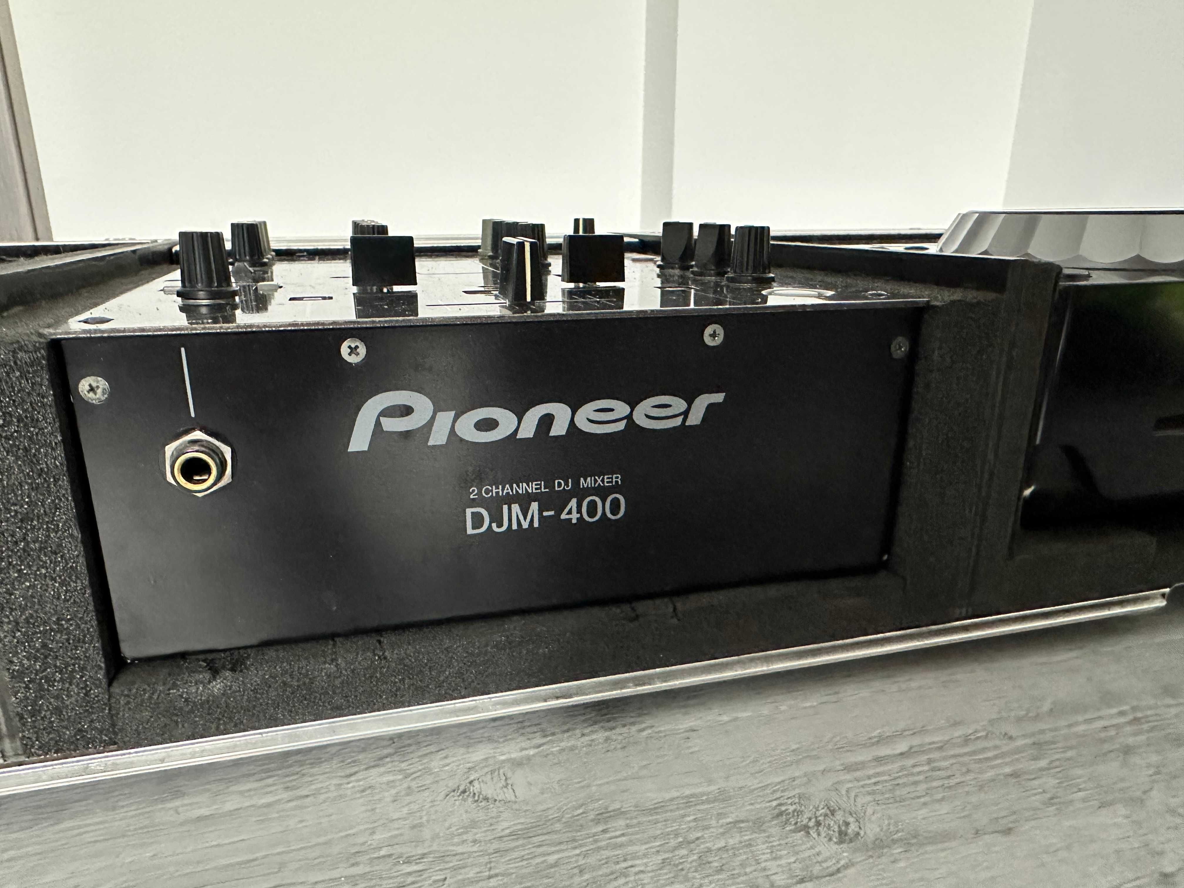 Konsola DJ 2x Pioneer CDJ 350 + mikser Pioneer DJM 400 + case