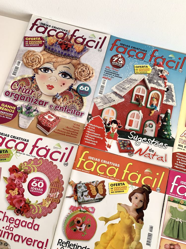 Conjunto de 6 Revistas Faça Fácil (Artes Decorativas)