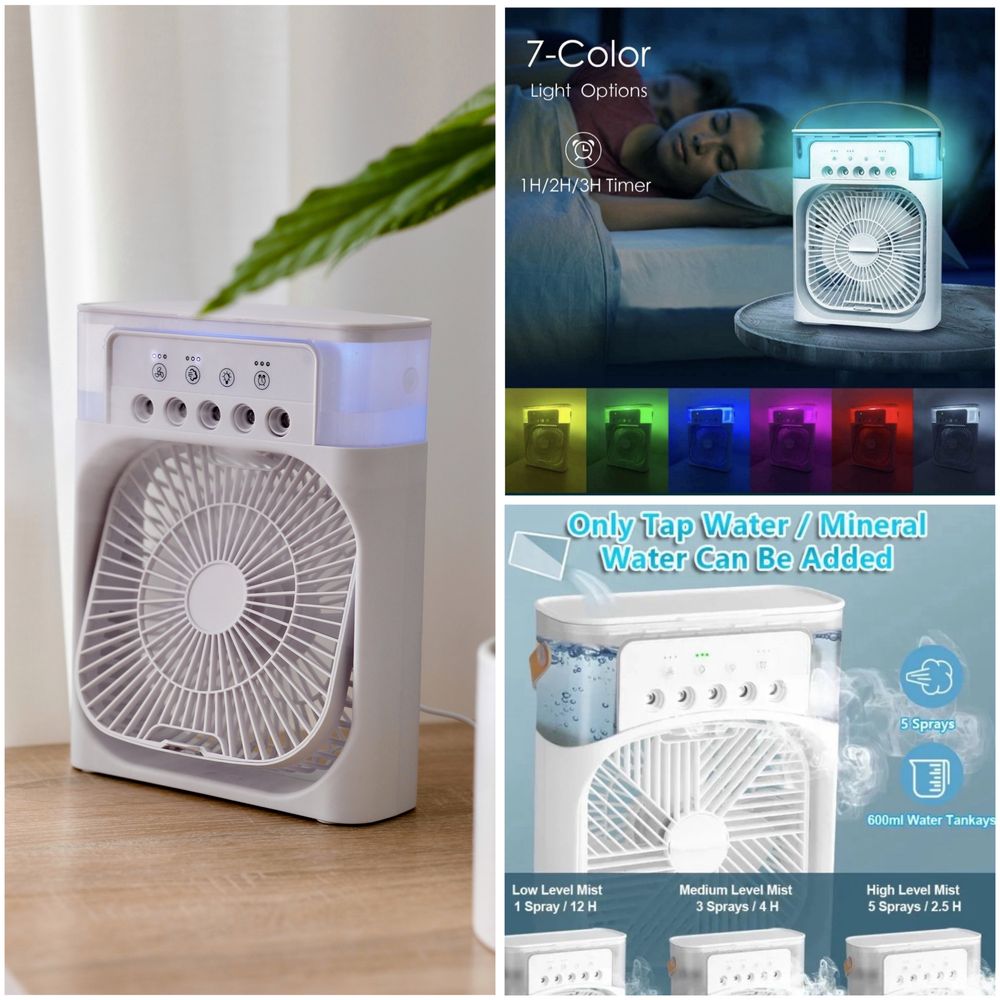 Вентилятор кондиціонер зволожувач нічник Air Cooler