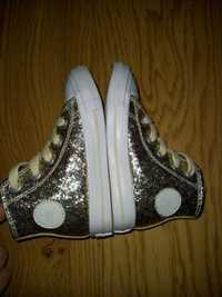 Converse trampki wysokie zlote 22 brokat chuck taylor gillter