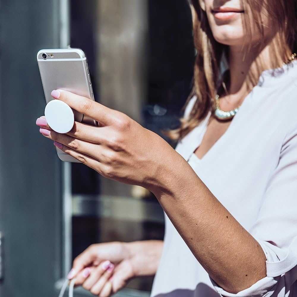 PopSockets PopGrip UCHWYT do telefonu tabletu srebrny szary NOWY w472