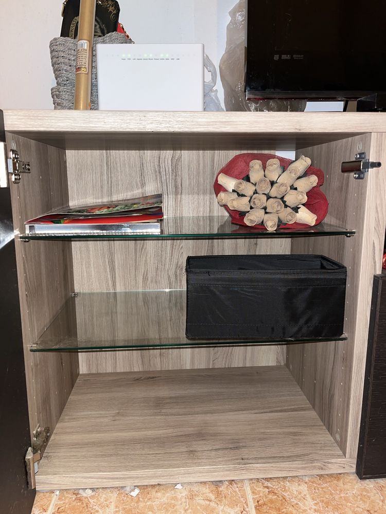 Móvel Tv IKEA castanho escuro e beje