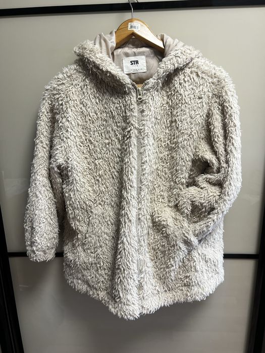 Стильна шубка тедді з каптуром