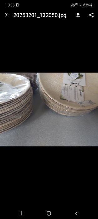 Moritz & Moritz 20 szt. okrągły talerz z liści palmowych