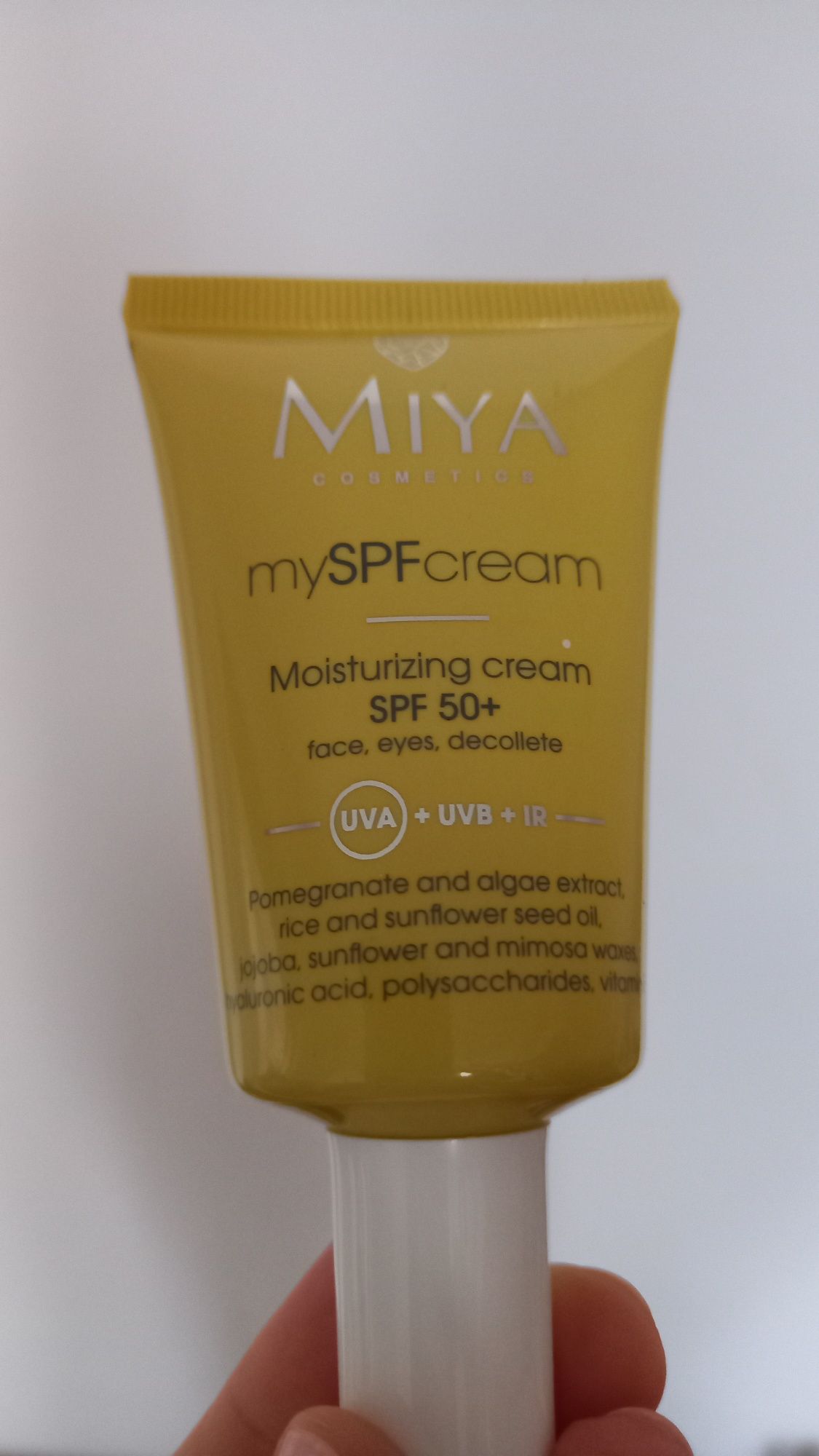 Nowy krem z filtrem SPF50+ MIYA twarz, oczy, dekolt