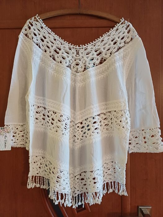 Bluzka tunika, narzutka.