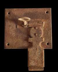 Fechadura antiga com chave (portes grátis)