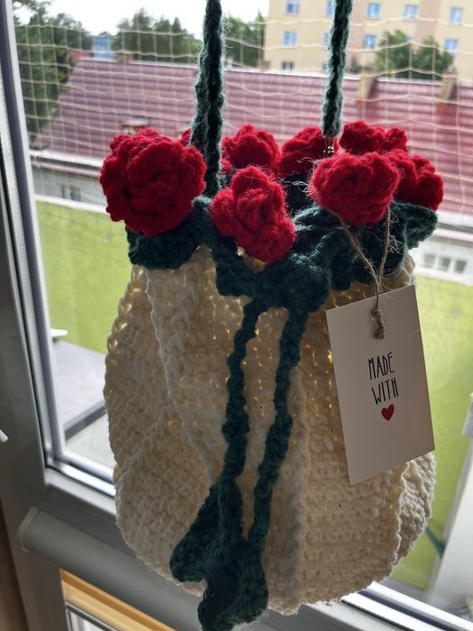 Torebka worek rozyczki,  hand made