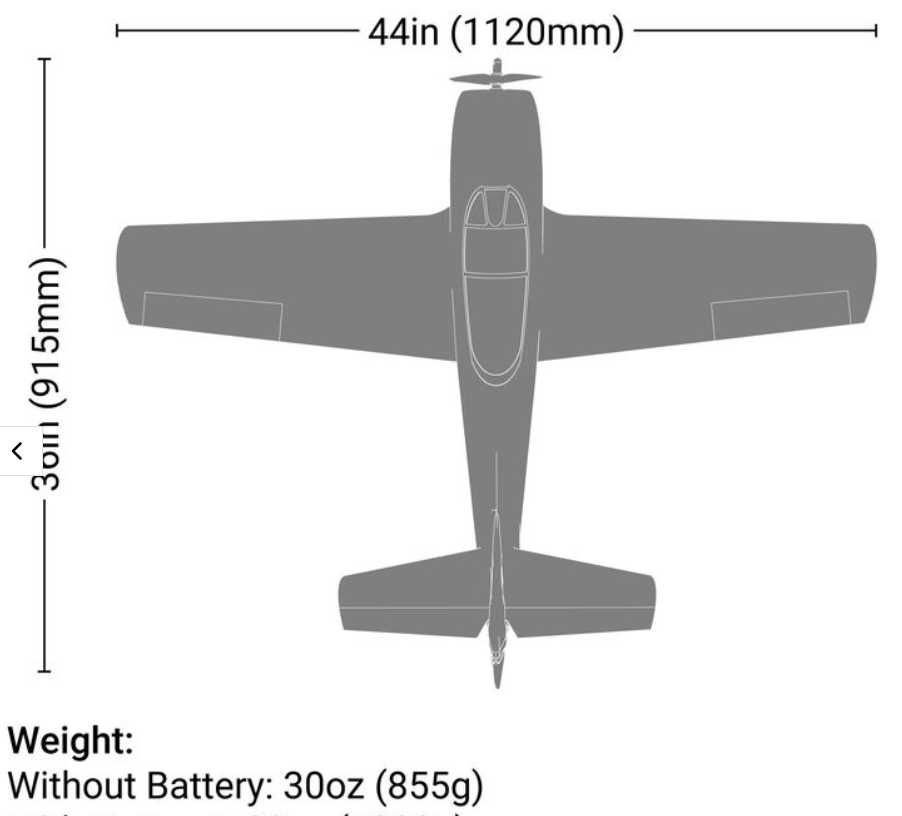 Радиоуправляемая модель самолёта T-28 Trojan 1.1m PNP, E-flite, новая