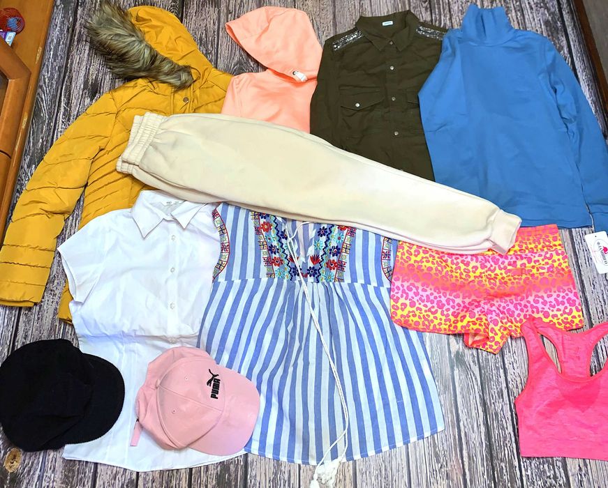 Пакет фирменных вещей для девочки 12-13 лет, 152-158 см(11 шт.)