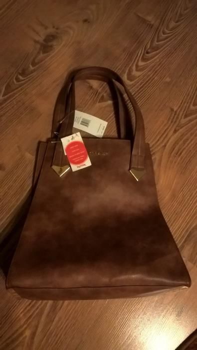 Oryginalna, skórzana torebka damska Steve Madden Brylee Cognac