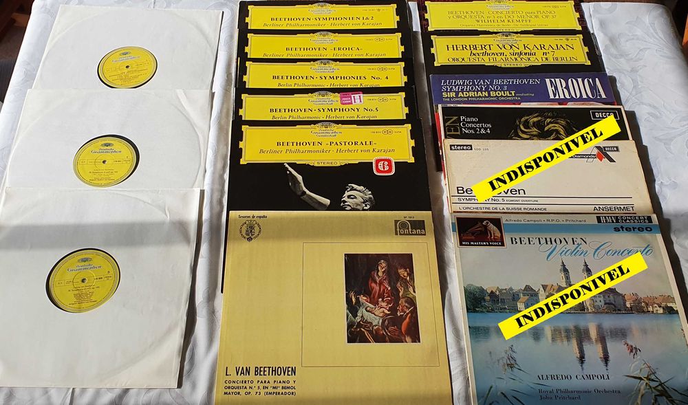 13 Discos VINIL (LP) Musica Clássica (Beethoven)