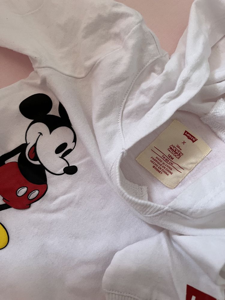 Komplet niemowlęcy bluza legginsy 74/80 LEVI’S myszka Mickey