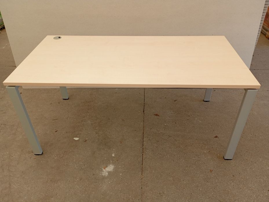 Biurko biurowe 80x160cm, blenda, rynna na kable, stół roboczy