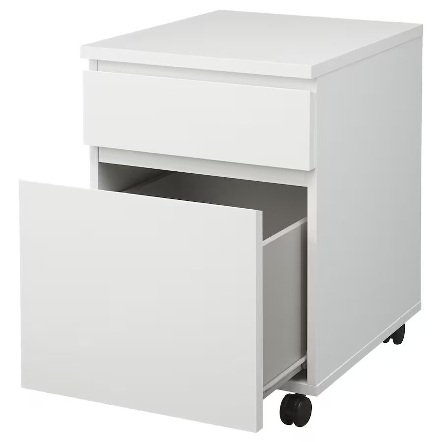 Ikea MALM biała komoda szafka na kółkach 42x59 cm