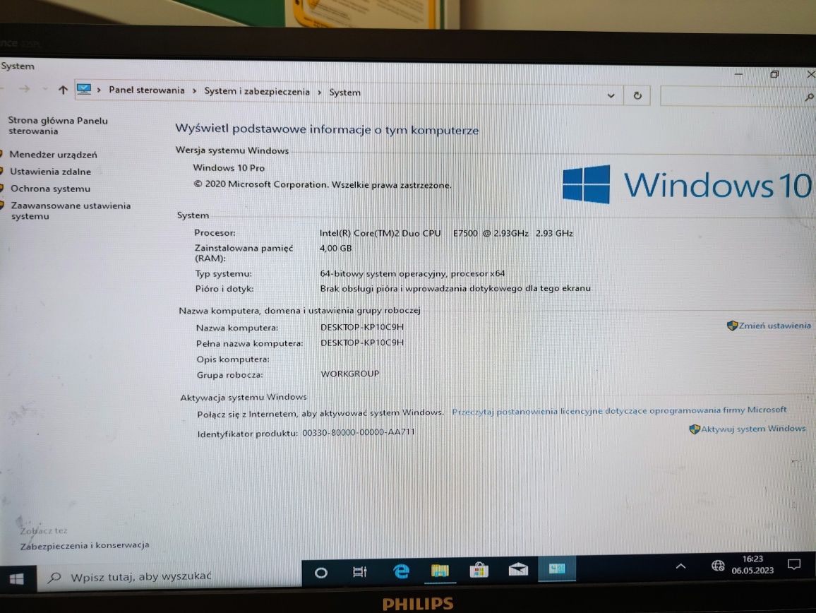 Komputer stacjonarny Core2Duo 4Gb RAM Windows 10