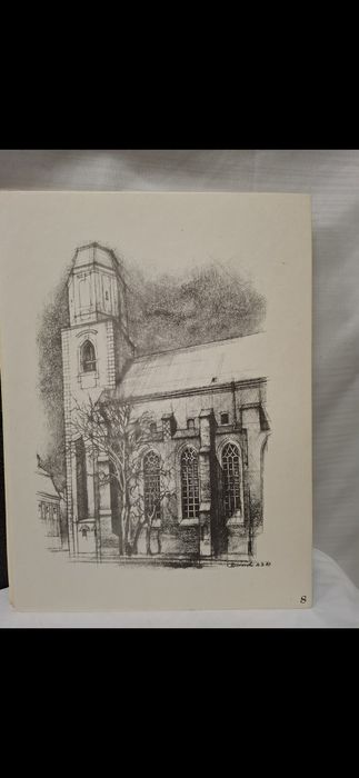 Żagań kościół św Piotra i Pawła,rys Z. Jaworskiego