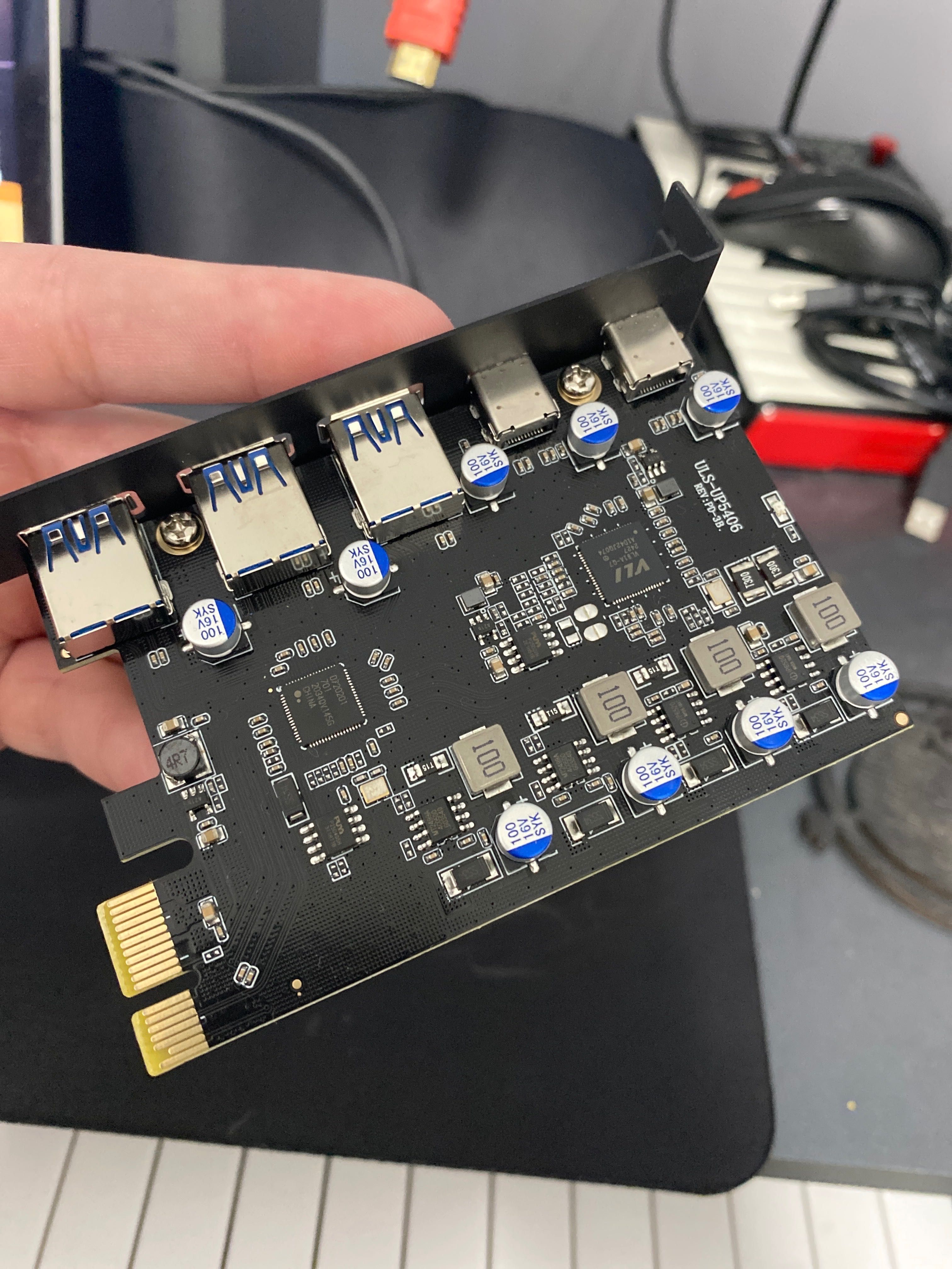 USB3.0 x4, USB Type-C x2 PCI ex плата расширения