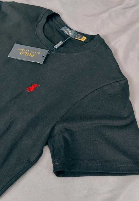 Czarna koszulka ralph lauren
