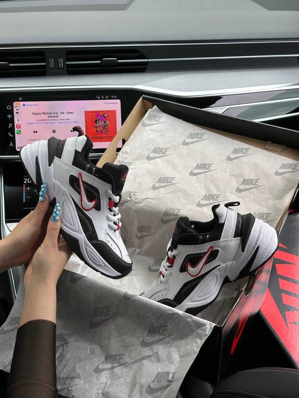 Жіночі кросівки Nike M2K Tekno Black White Red найк текно 36-41