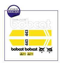 Naklejki Bobcat 443 Miniładowarka ładowarka Zestaw Nalepki