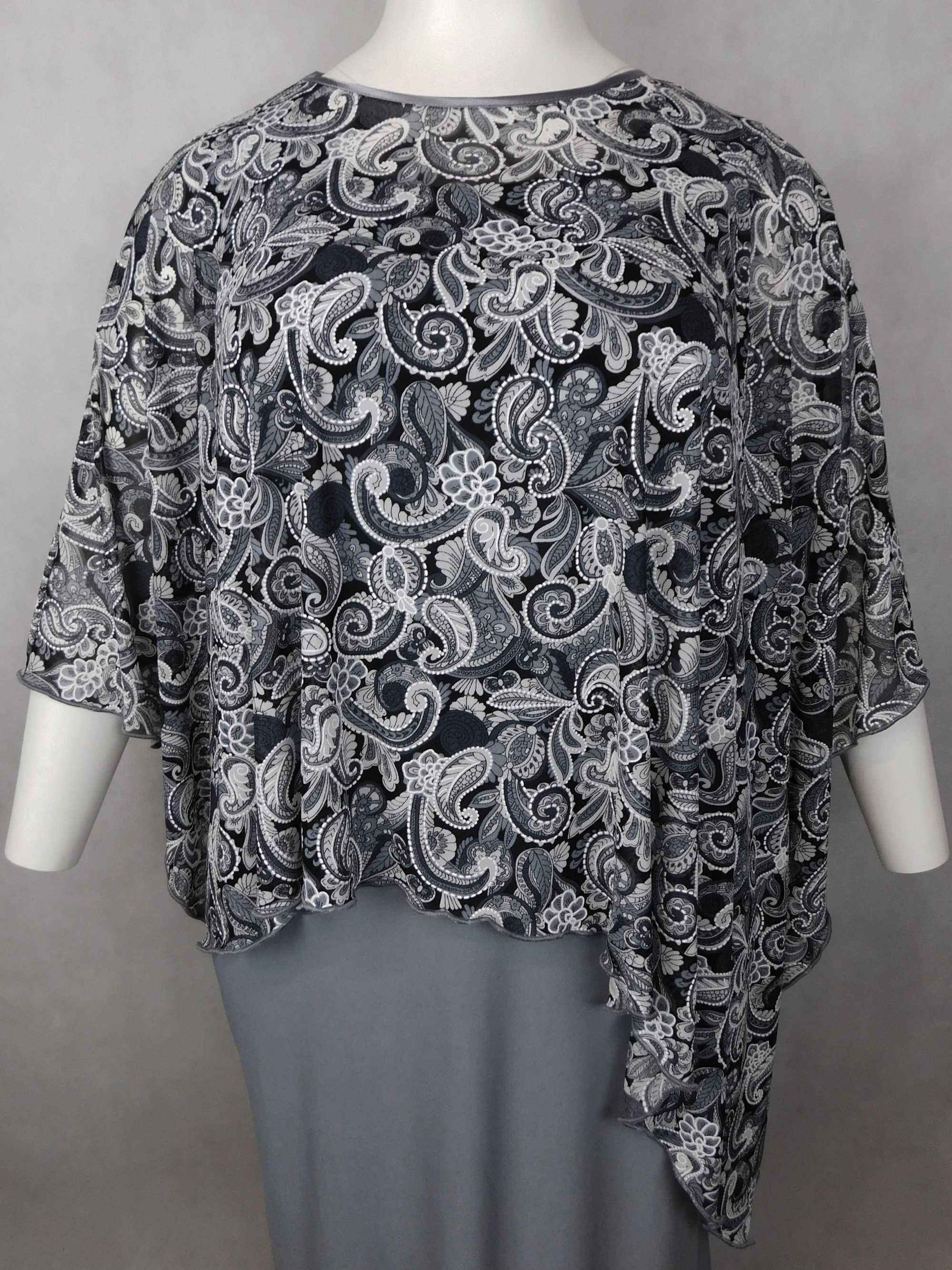 Sukienka wizytowa wygodna tuszująca  Plus Size  4XL - 56/58