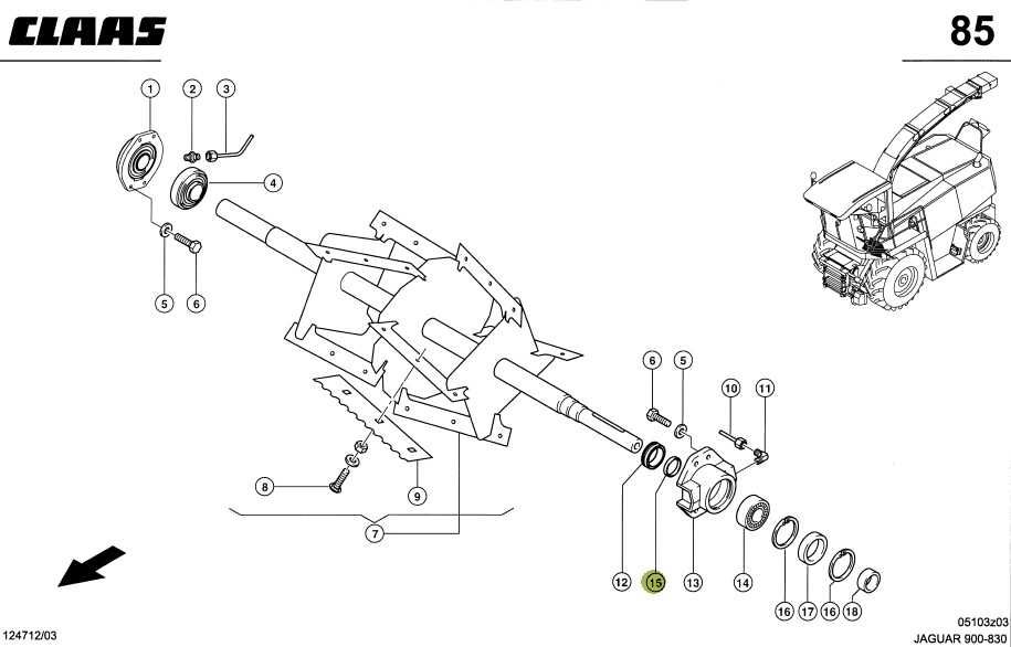 Pierścień dystansowy 78 x 84,9 x 5 sieczkarni CLAAS JAGUAR